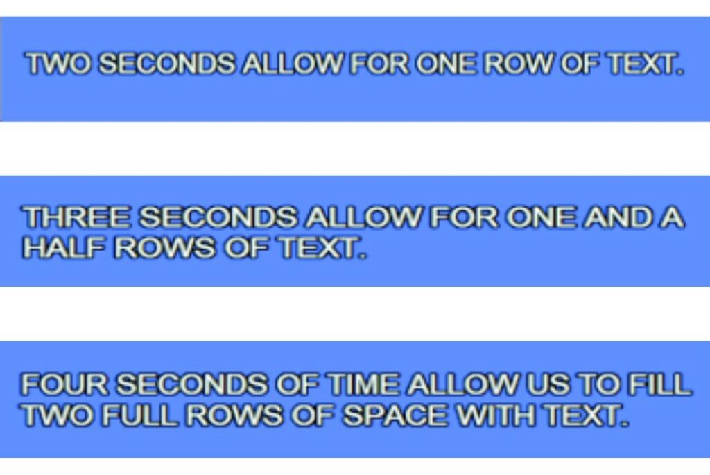 Subtitle Counting Top-ten Principles of Subtitle Timing