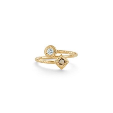 A gold and diamond ring