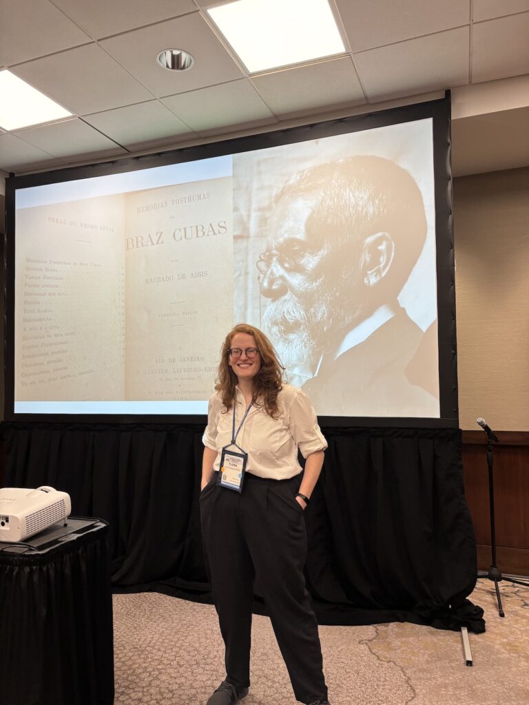 Flora Thomson-DeVeaux speaking about her translation of The Posthumous Memoirs of Brás Cubas.